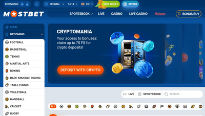Mostbet betting and casino website
